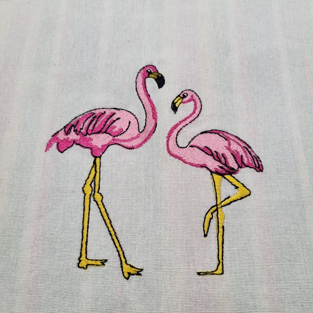 Lenox Rectangular Cotton Placemats x 2 Stripes Beachy Flamingo Coastal HTF - Picture 3 of 8